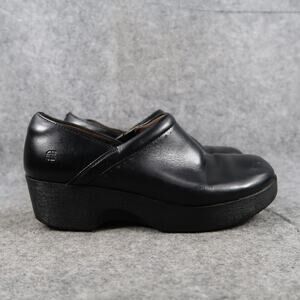 Shoes For Crews Womens 6 Clogs Slip On Comfort Work Standing Black Wedge Heel